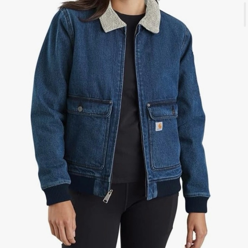 Carhartt Denim Jacket with Sherpa Lining